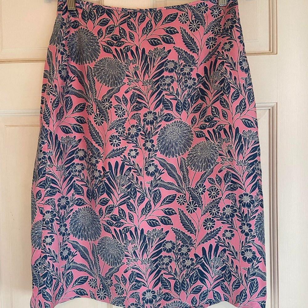 J Crew Skirt, Size 0, Pink & Navy